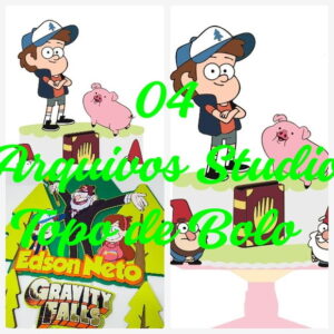 Arquivo de Corte Topo de Bolo - Gravity Falls