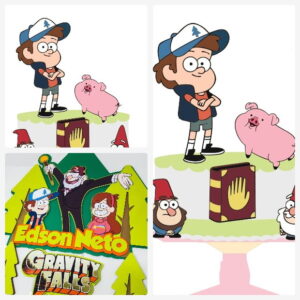 Arquivo de Corte Topo de Bolo Gravity Falls + Brinde