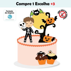 Arquivo de Corte Topo de Bolo Halloween #06