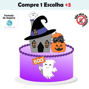 Arquivo de Corte Topo de Bolo Halloween