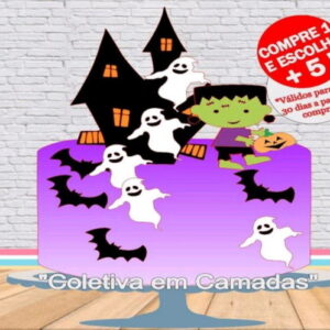 Arquivo de Corte Topo de Bolo Halloween #2756