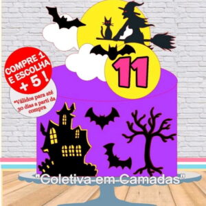 ARQUIVO DE CORTE TOPO DE BOLO HALLOWEEN #2757