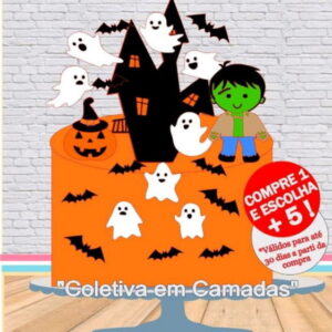 Arquivo de Corte Topo de Bolo Halloween #2758