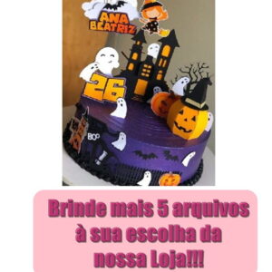 Arquivo de Corte Topo de Bolo Halloween - Abóbora