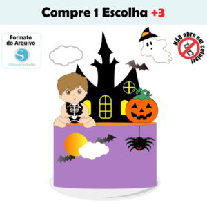 Arquivo de Corte Topo de Bolo Halloween - Bebê