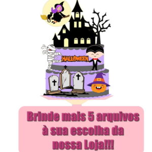 Arquivo de Corte Topo de Bolo Halloween cod003