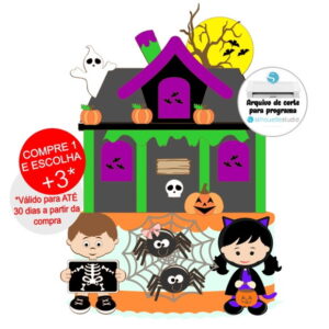 Arquivo de Corte Topo de Bolo Halloween Crianças