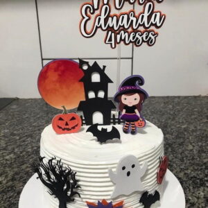 Arquivo de Corte Topo de Bolo Halloween Menina