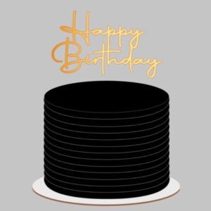 Arquivo de Corte Topo de Bolo Happy Birthday Autography
