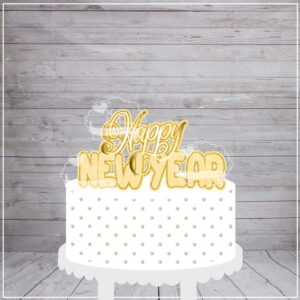 Arquivo de corte Topo de bolo Happy new hear em camadas