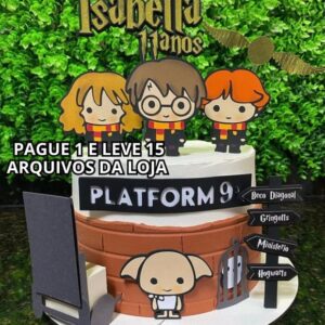 Arquivo de Corte- Topo de Bolo Harry Potter