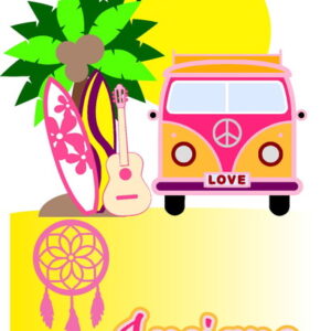 Arquivo de Corte Topo de Bolo Hippie 01