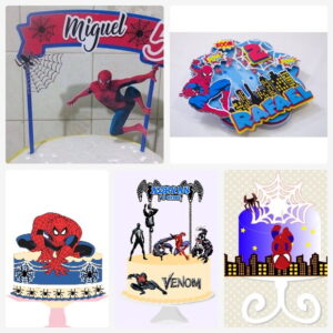 Arquivo de Corte Topo de Bolo Homem Aranha + Brinde