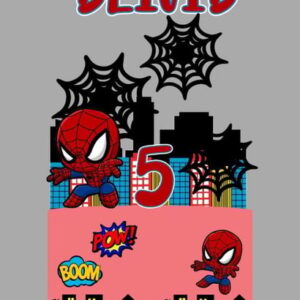 Arquivo de Corte Topo de Bolo Homem Aranha Cute