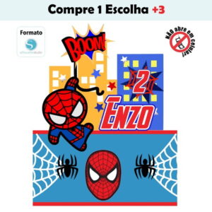 Arquivo de Corte Topo de Bolo Homem Aranha