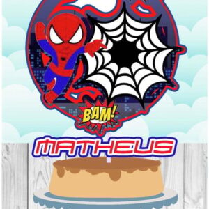 Arquivo de Corte Topo de Bolo Homem Aranha