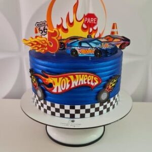 Arquivo de Corte Topo de Bolo Hot Wheels com Pista