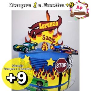 Arquivo de Corte Topo de Bolo Hot Wheels - Studio