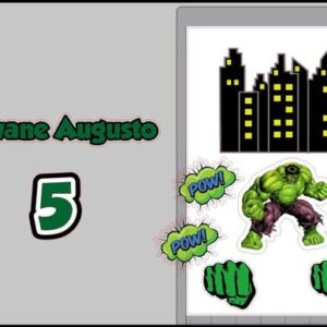Arquivo de corte topo de bolo hulk