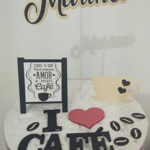 Arquivo de Corte Topo de Bolo I Love Café
