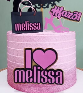 Arquivo De Corte Topo De Bolo I Love Melissa
