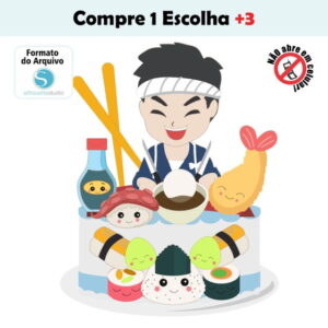 Arquivo de Corte Topo de Bolo Japonês - Sushi Man