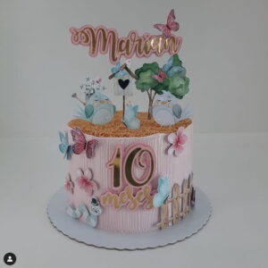 Arquivo de Corte Topo de Bolo Jardim Aquarelado - Studio/PDF