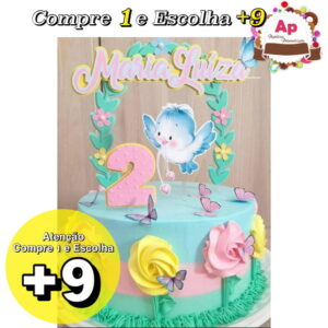 Arquivo de Corte Topo de Bolo Jardim Encantado - Studio 005