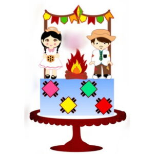 Arquivo de Corte Topo de Bolo Junino Casal Caipira #14129