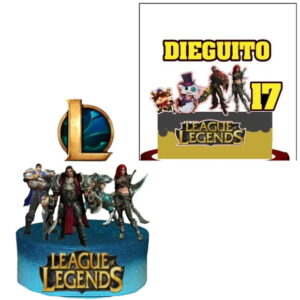 Arquivo de Corte Topo de Bolo - Legue Of Legends 2 Tema Comb