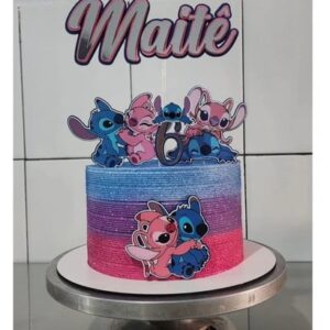 Arquivo de Corte Topo de Bolo Lilo e Stitch 9