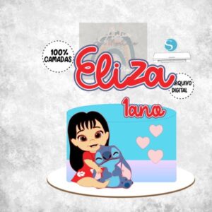 Arquivo de Corte Topo de Bolo Lilo e Stitch Baby