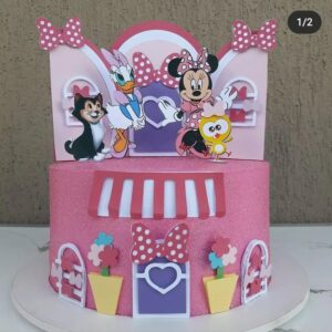 Arquivo De Corte Topo De Bolo Loja De Laços Minnie