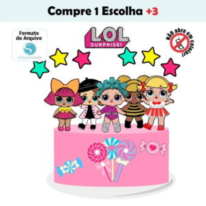 Arquivo de Corte Topo de Bolo Lol Camada