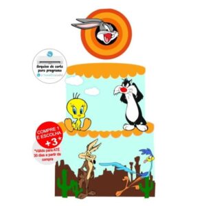 Arquivo de Corte Topo de Bolo Looney Tunes