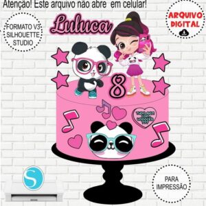 Arquivo de Corte Topo de Bolo Luluca Panda #849