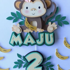 Arquivo de Corte Topo de Bolo Macaquinho Camadas Csv577