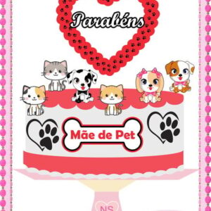 Arquivo de Corte Topo de Bolo Mãe de Pet