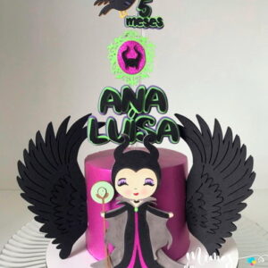 Arquivo de Corte: Topo de Bolo Malévola Cute 002