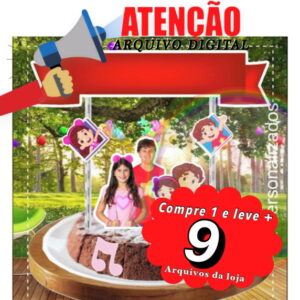 arquivo de corte Topo de bolo - Maria Clara e Jp 02