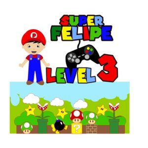 Arquivo de Corte Topo de Bolo Mario Menino