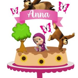Arquivo de Corte Topo de Bolo Marsha e o Urso 02