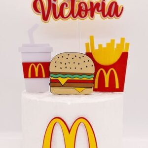 Arquivo de Corte Topo de Bolo Mc Donalds 100% Camadas Studio