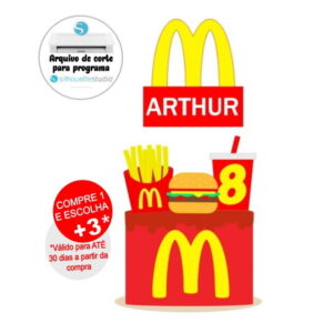 Arquivo de Corte Topo de Bolo Mc Donalds - Lanche