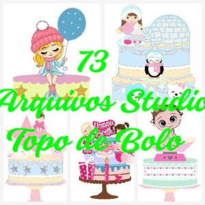 Arquivo de Corte Topo de Bolo - Menina