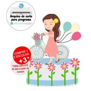 Arquivo de Corte Topo de Bolo Menina