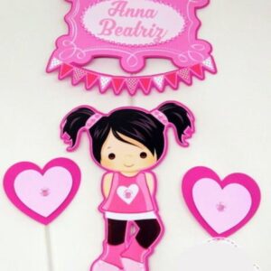 Arquivo de Corte Topo de Bolo Menina Cute Studio