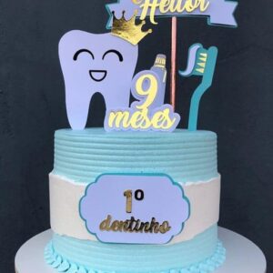 ARQUIVO DE CORTE Topo de Bolo - Meu Primeiro Dentinho