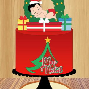 Arquivo de Corte Topo de Bolo Meu Primeiro Natal Baby