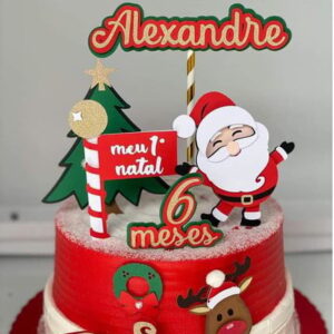Arquivo de Corte Topo de Bolo Meu Primeiro Natal St/pdf